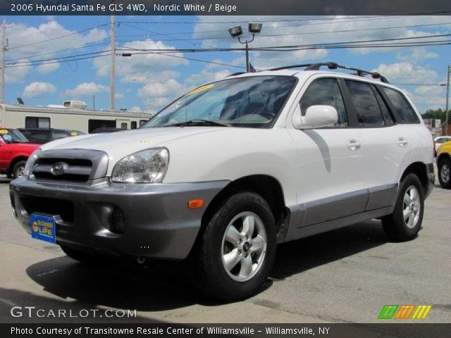 2006 Hyundai Santa Fe GLS 4WD in Nordic White