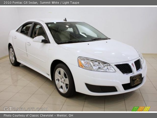 2010 Pontiac G6 Sedan in Summit White