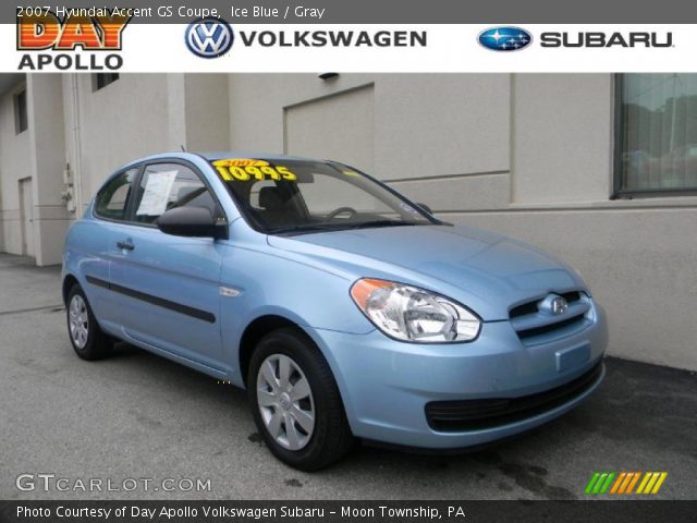 2007 Hyundai Accent GS Coupe in Ice Blue