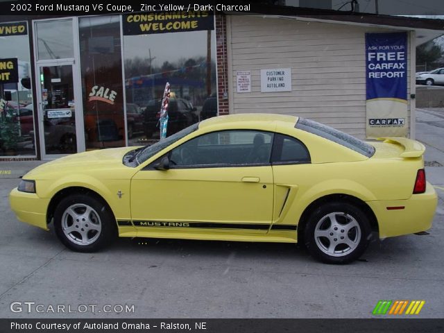 2002 Ford Mustang V6 Coupe in Zinc Yellow