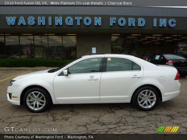 2010 Ford Fusion SEL V6 in White Platinum Tri-coat Metallic