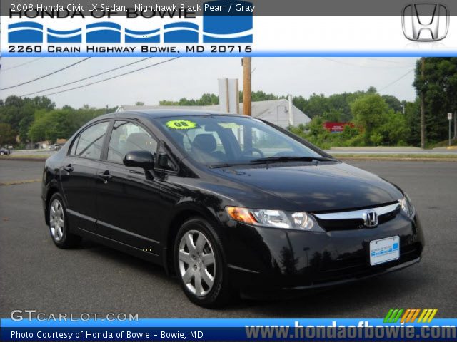 2008 Honda Civic LX Sedan in Nighthawk Black Pearl