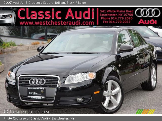 2007 Audi A4 3.2 quattro Sedan in Brilliant Black