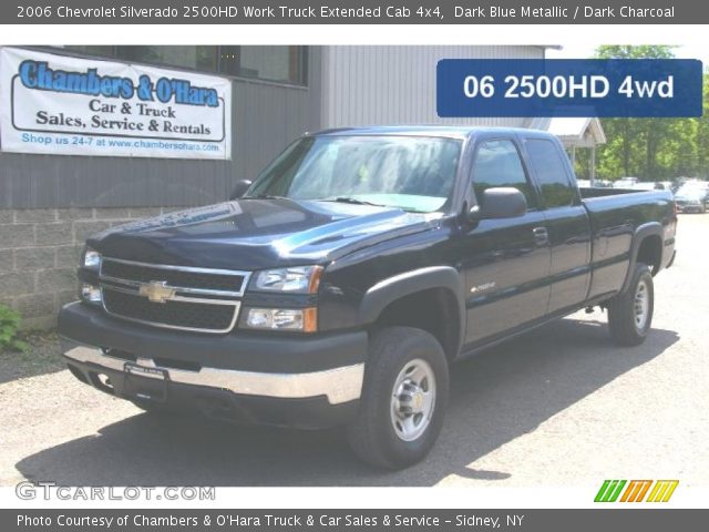 2006 Chevrolet Silverado 2500HD Work Truck Extended Cab 4x4 in Dark Blue Metallic