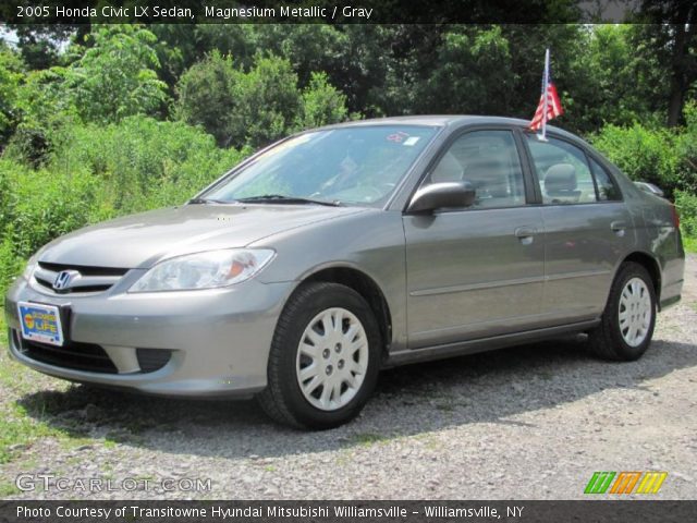 2005 Honda Civic LX Sedan in Magnesium Metallic