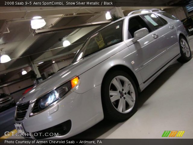 2008 Saab 9-5 Aero SportCombi in Snow Silver Metallic