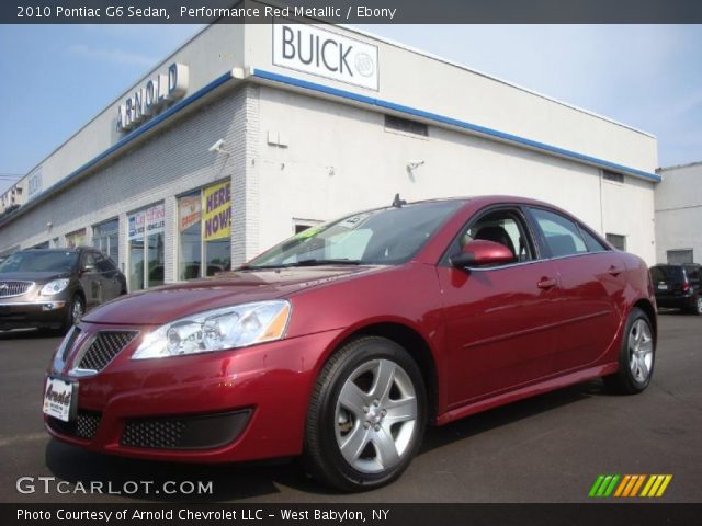 2010 Pontiac G6 Sedan in Performance Red Metallic