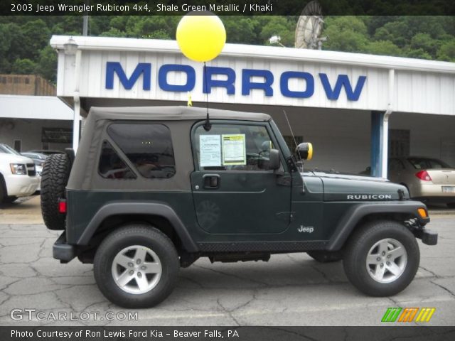 2003 Jeep Wrangler Rubicon 4x4 in Shale Green Metallic