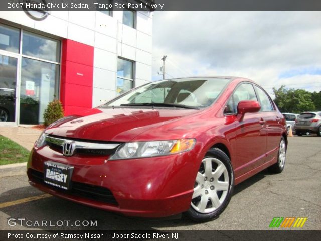 2007 Honda Civic LX Sedan in Tango Red Pearl