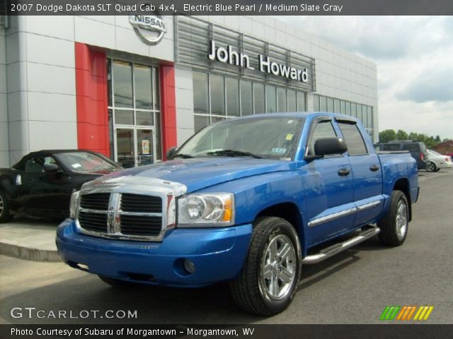 2007 Dodge Dakota SLT Quad Cab 4x4 in Electric Blue Pearl