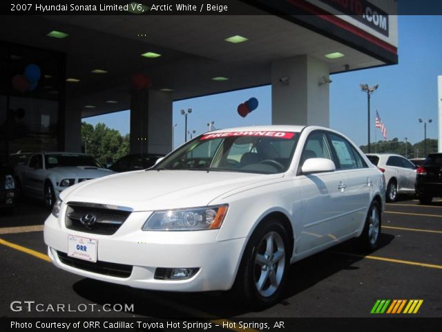 2007 Hyundai Sonata Limited V6 in Arctic White
