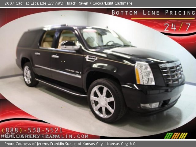 2007 Cadillac Escalade ESV AWD in Black Raven