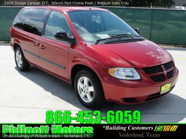 2006 Dodge Caravan SXT in Inferno Red Crystal Pearl