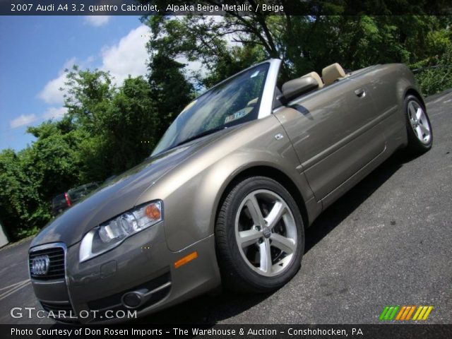 2007 Audi A4 3.2 quattro Cabriolet in Alpaka Beige Metallic