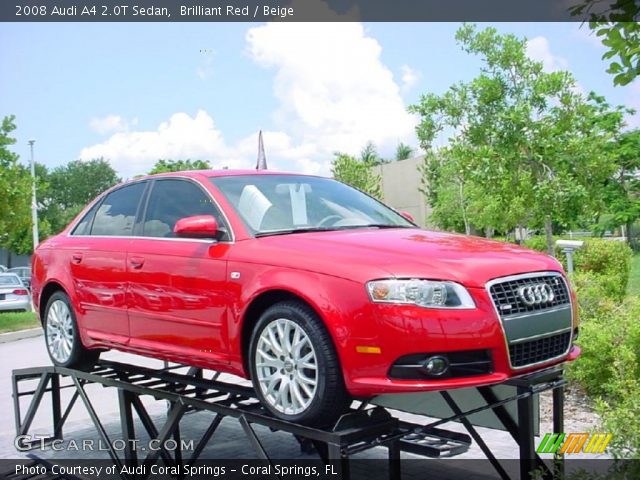 2008 Audi A4 2.0T Sedan in Brilliant Red