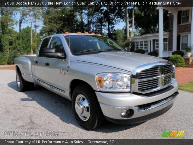 2008 Dodge Ram 3500 Big Horn Edition Quad Cab Dually in Bright Silver Metallic