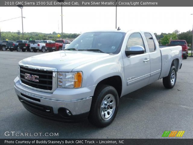 2010 GMC Sierra 1500 SLE Extended Cab in Pure Silver Metallic