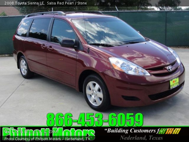 2008 Toyota Sienna LE in Salsa Red Pearl