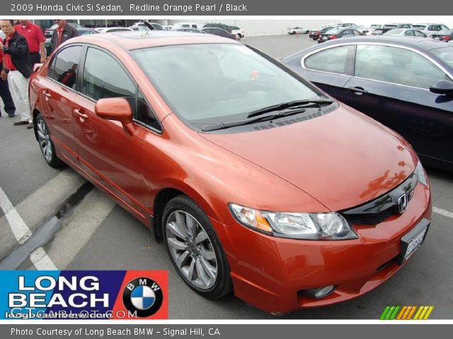 2009 Honda Civic Si Sedan in Redline Orange Pearl