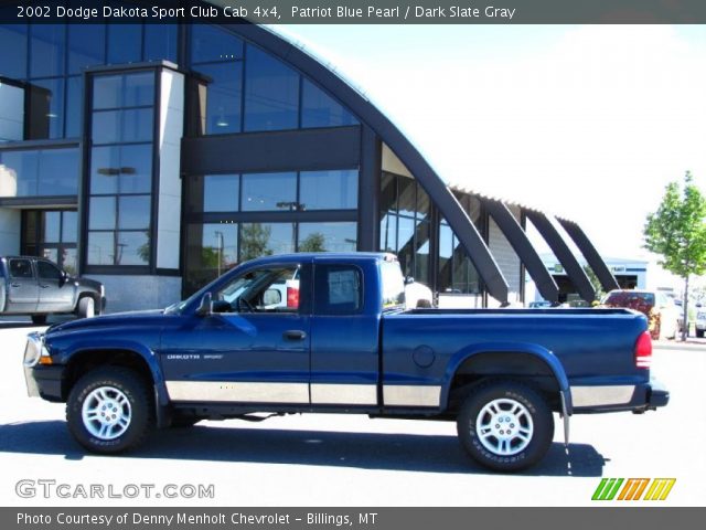 2002 Dodge Dakota Sport Club Cab 4x4 in Patriot Blue Pearl