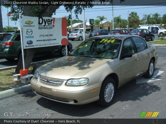 2003 Chevrolet Malibu Sedan in Light Driftwood Metallic