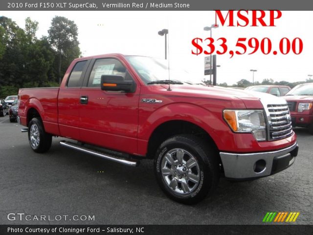 2010 Ford F150 XLT SuperCab in Vermillion Red