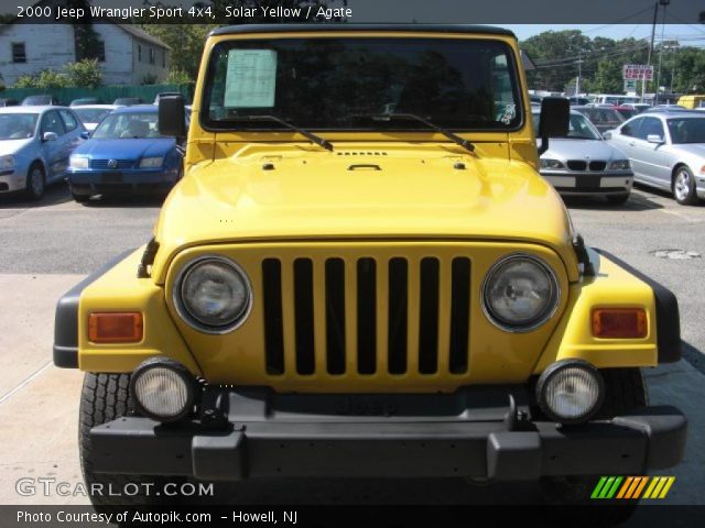 Solar Yellow 2000 Jeep Wrangler Sport 4x4 Agate Interior Gtcarlot