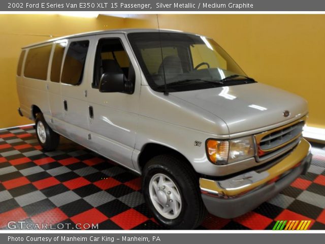 2002 Ford E Series Van E350 XLT 15 Passenger in Silver Metallic