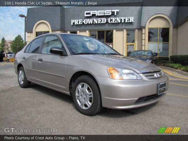 2001 Honda Civic LX Sedan in Titanium Metallic