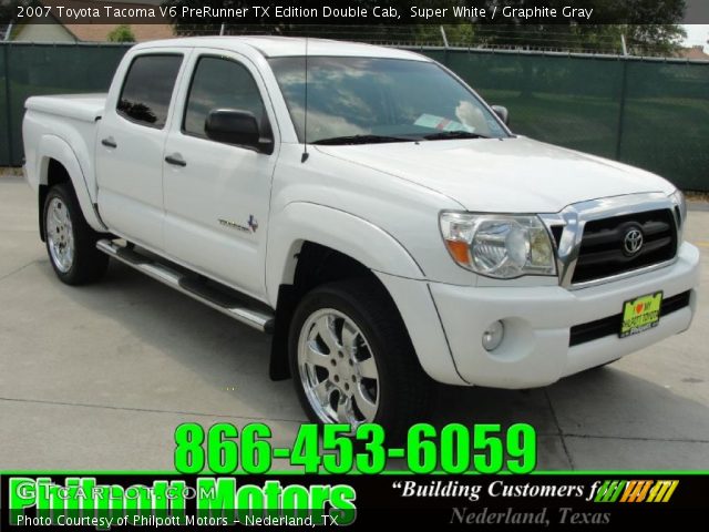 2007 Toyota Tacoma V6 PreRunner TX Edition Double Cab in Super White