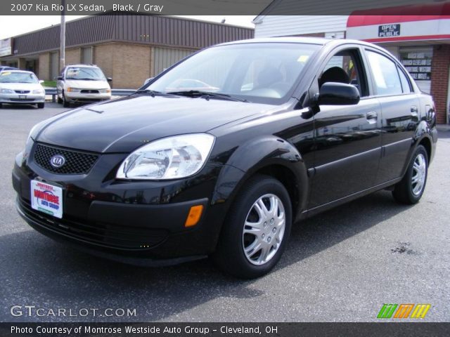 2007 Kia Rio LX Sedan in Black