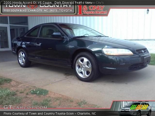 2000 Honda Accord EX V6 Coupe in Dark Emerald Pearl