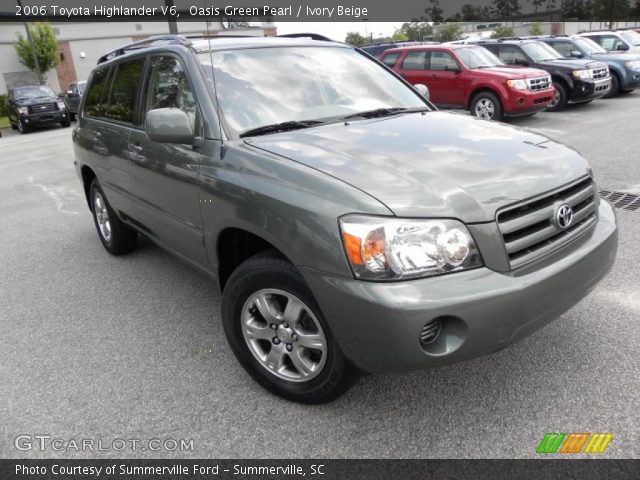 2006 Toyota Highlander V6 in Oasis Green Pearl