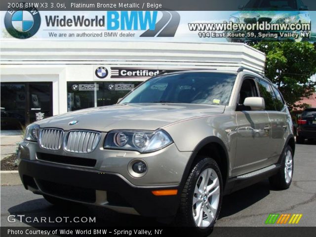 2008 BMW X3 3.0si in Platinum Bronze Metallic
