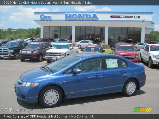 2010 Honda Civic Hybrid Sedan in Atomic Blue Metallic