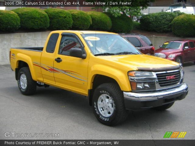 2006 GMC Canyon SLE Extended Cab 4x4 in Flame Yellow