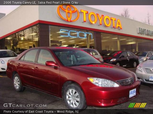 2006 Toyota Camry LE in Salsa Red Pearl