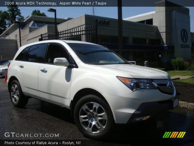 2008 Acura MDX Technology in Aspen White Pearl
