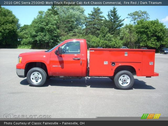 2010 GMC Sierra 2500HD Work Truck Regular Cab 4x4 Chassis Commercial in Fire Red