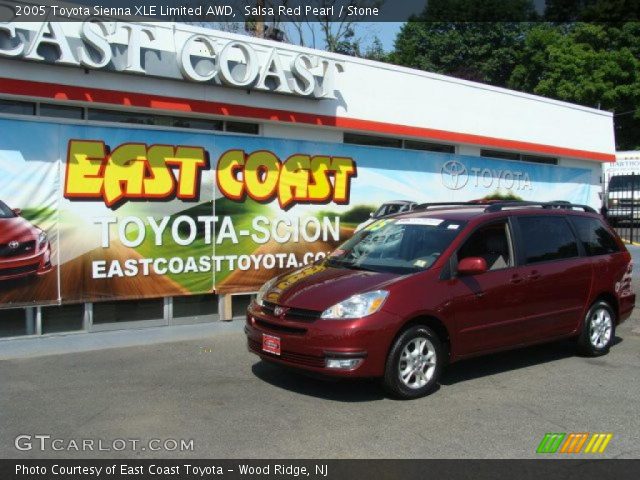 2005 Toyota Sienna XLE Limited AWD in Salsa Red Pearl