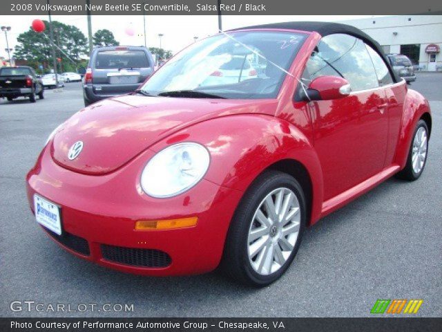 2008 Volkswagen New Beetle SE Convertible in Salsa Red