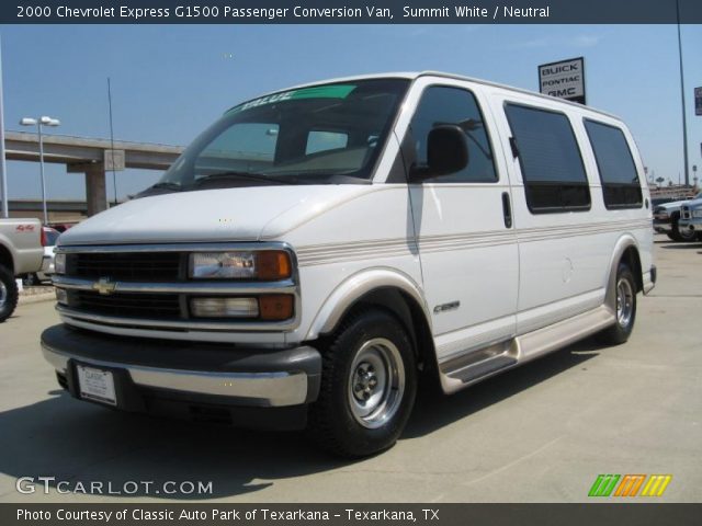 2000 Chevrolet Express G1500 Passenger Conversion Van in Summit White