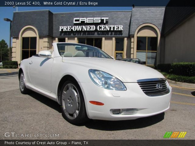 2003 Lexus SC 430 in White Gold Crystal