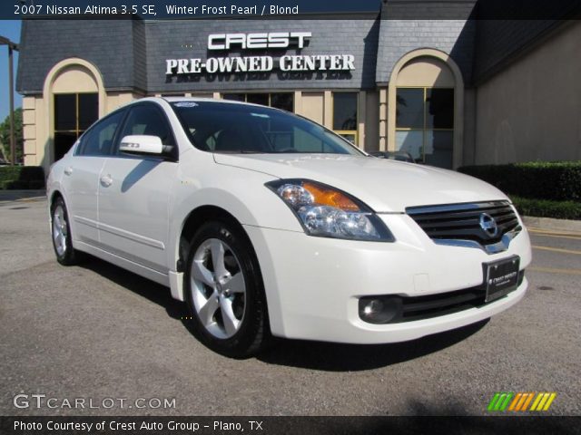 2007 Nissan Altima 3.5 SE in Winter Frost Pearl