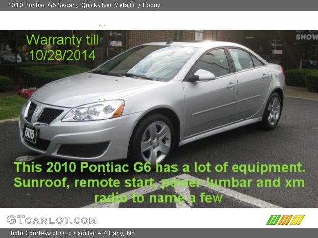 2010 Pontiac G6 Sedan in Quicksilver Metallic
