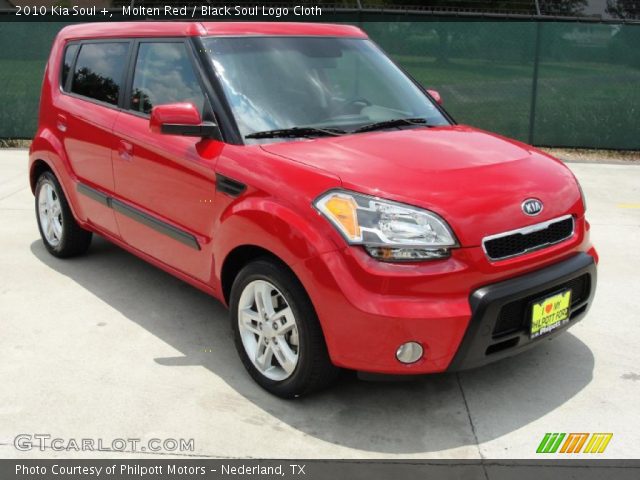 2010 Kia Soul + in Molten Red
