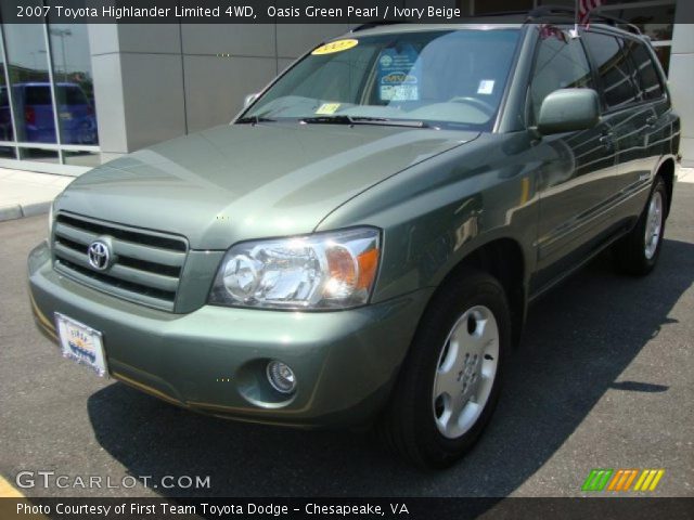 2007 Toyota Highlander Limited 4WD in Oasis Green Pearl
