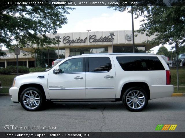 2010 Cadillac Escalade ESV Platinum AWD in White Diamond