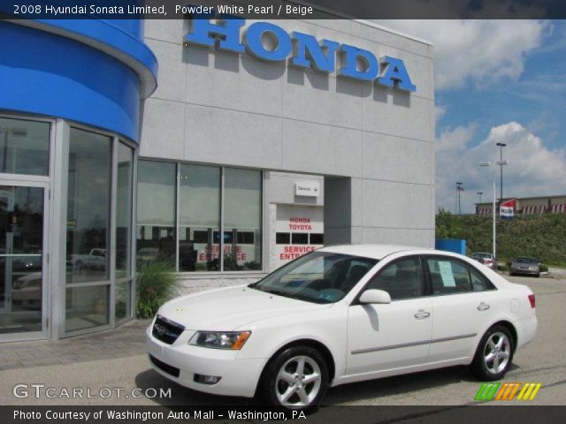 2008 Hyundai Sonata Limited in Powder White Pearl