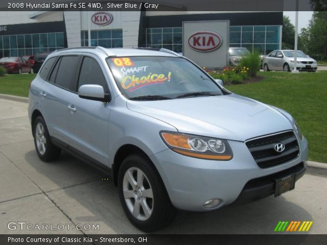 2008 Hyundai Santa Fe SE 4WD in Silver Blue